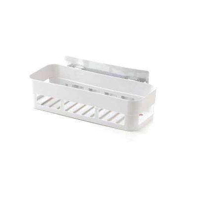 Mensola da bagno senza punzonatura in plastica da appendere alla parete, cestino portaoggetti per bagno, adesivi senza traccia