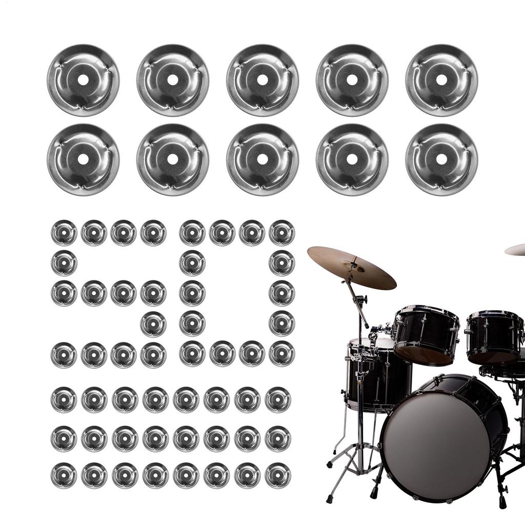 50 ks dvojitý ching kroužek tamburína kroužky na činely příslušenství z nerezové oceli činely tamburína kroužek cinkání buben