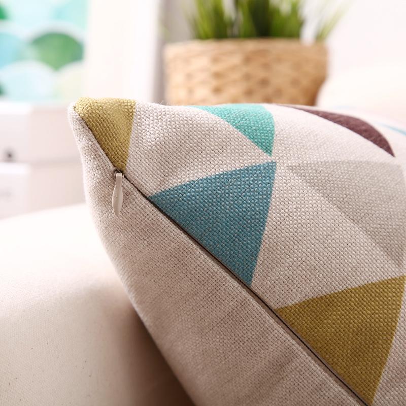 Nordic Fashion Black Geometry Pillow Cover Geometric Triangles Deer Cushion Home Decorative Pillowcase Office Sofa