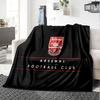 Coperta in Flanella con Stemma dell'Arsenal Football Club, Poliestere Morbido, Design Moderno, Per Tutte le Stagioni per Campeggio, Viaggi, Regali per Feste o Compleanni