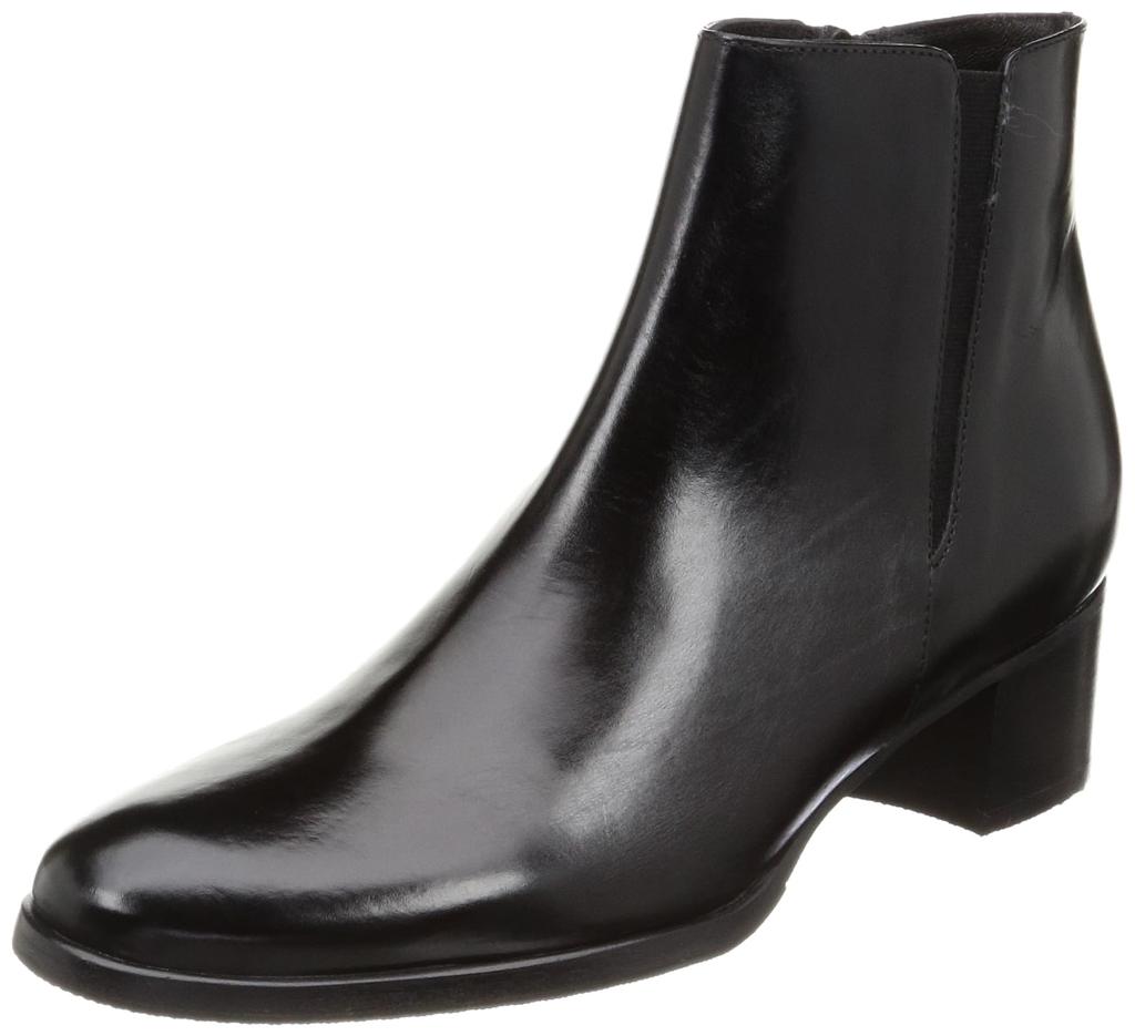 Ankle gore black [Luca Grossi] boots, mid-side boots,