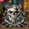 Gotisches Totenkopf-Kunstmuster Dekorative Überwurfdecke für Sofa, Bett, Wohnzimmer, Schlafzimmer und Heimdekor-Styling