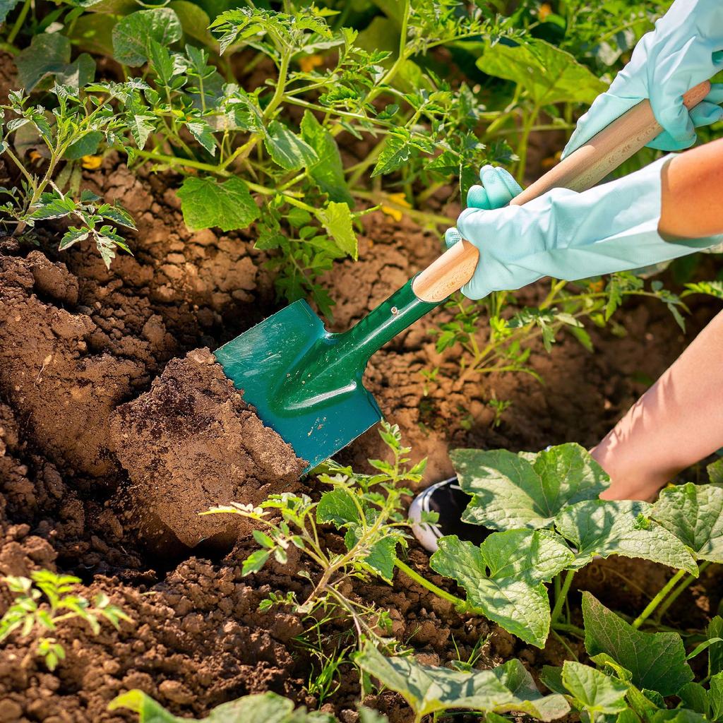 KADAX Shovel Trowel Metal Garden Small Strong Scoop With Handle 60cm