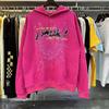 American Streetwear Hip Hop Letter Print Hooded Tracksuit Set Couples Casual Fashion