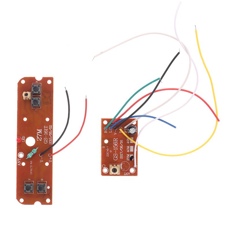 4CH RC Car Remote Control 27MHz Circuit PCB Transmitter and Receiver Board with Antenna Radio System