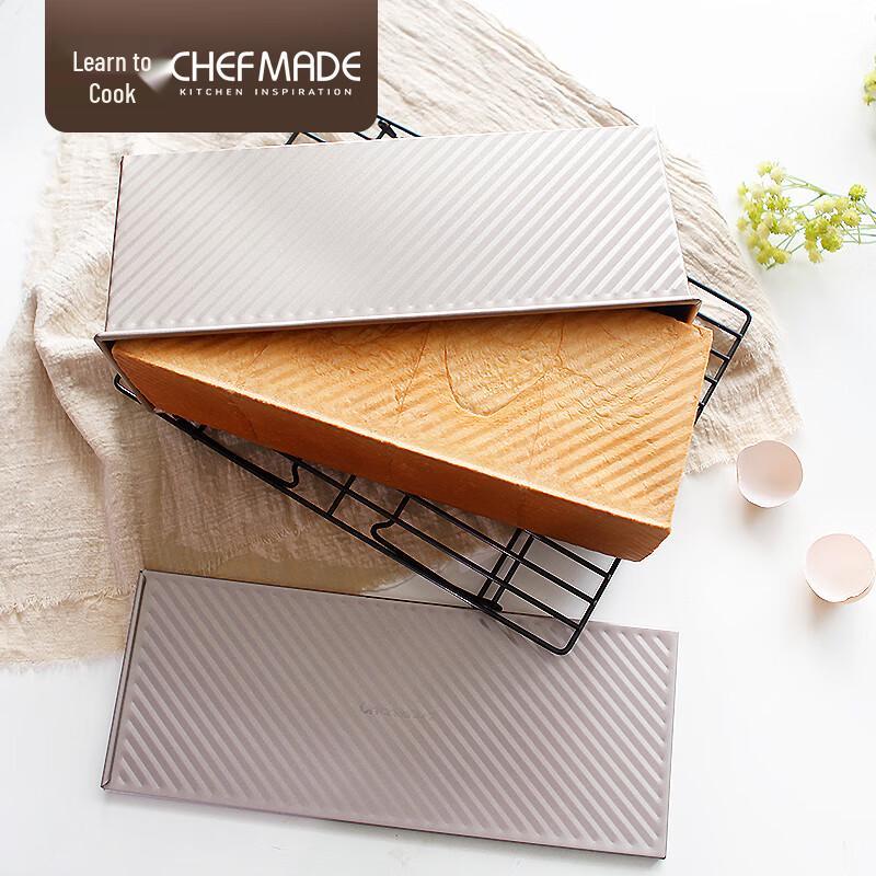 Chefmade 1000g Commercial Non-stick Corrugated Loaf Pan with Lid