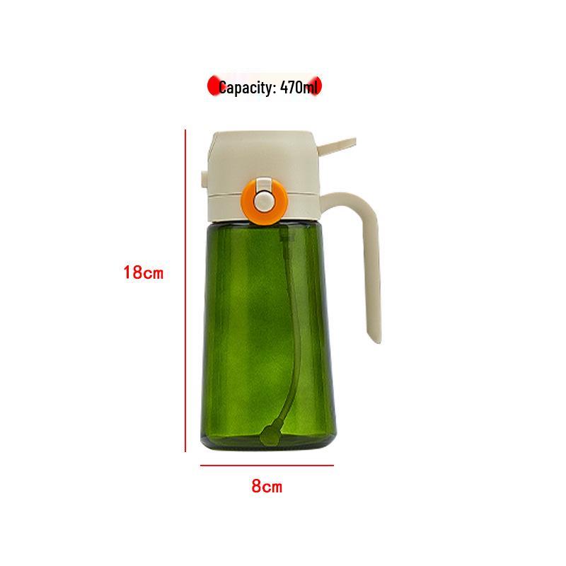 470 ml glasoljeflaska med dubbel användning, sidolock och läckagesäker design för airfryers