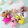 Cute Fluffy Plush Doll Keychains Lovely Pompom Sleeping Baby Keychain Girl Bags Keyrings Cars Key Ring Gift Charming Decoration