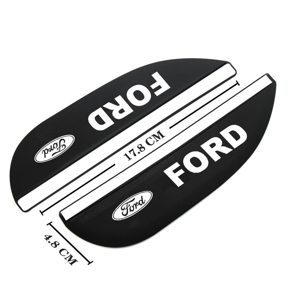 AAAMI1 For Ford F150 Explorer Ranger All Models 2pcs Car Sun Visor Shield Universal Fit Anti Glare Rain Eyebrow Sticker Rearview Mirror