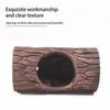 Reptile Tree Hide Resin Lizard Sleeping Cave Hollow Simulation Log Hide Waterproof Habitat Shelter Decor Realistic For Tank