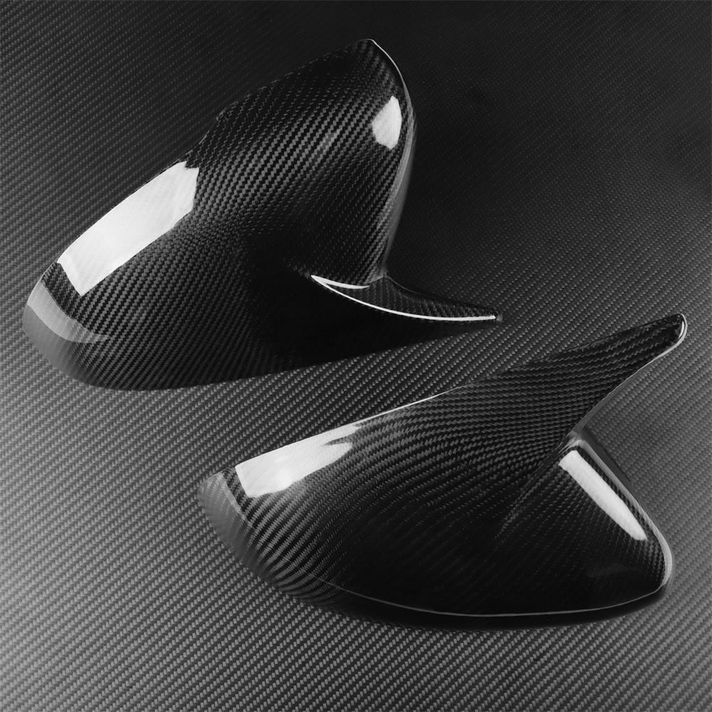 2x Real Carbon Fiber Rear Side View Mirrors Cover Trim For KIA Stinger 2018-2022