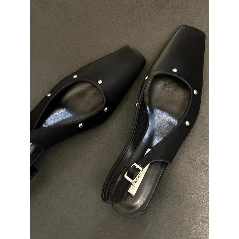 Fashion Designer Summer Cover Toe Women Sandals Fashion Party Dress Pumps Ladies Thick Heel Singbacks Mules Shoes