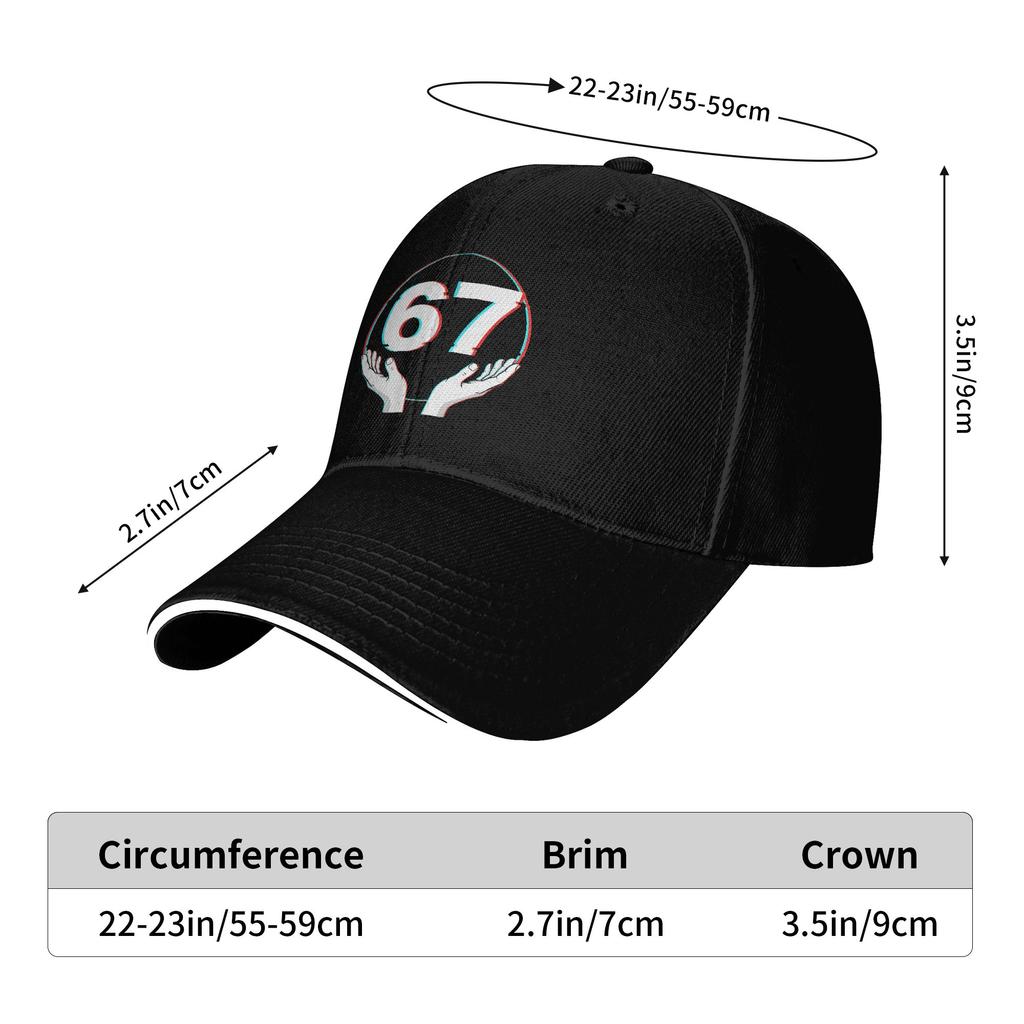 Summer Funny Hands 67 Meme Six Seven Gen Alpha Slang Baseball Cap Y2k Cool Design Sun Trucker Hat Male Adjustable Snapback Cap
