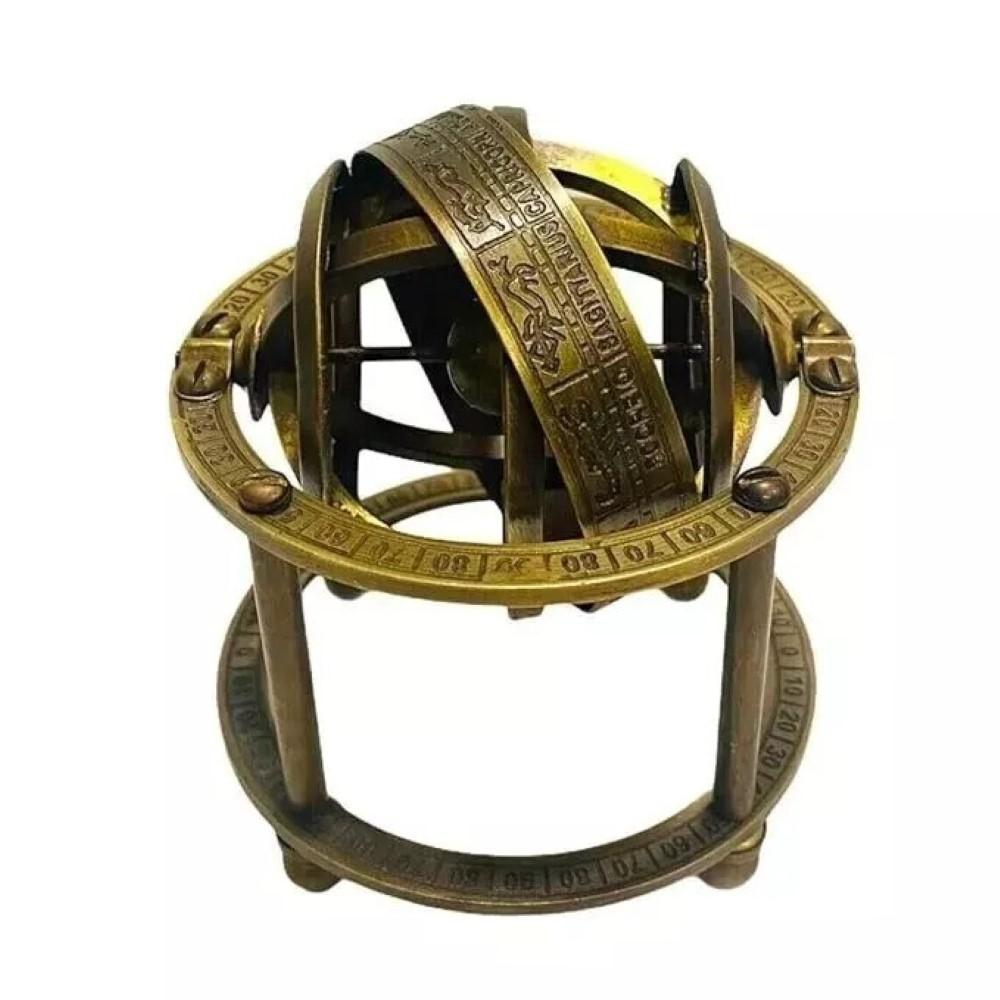 Brass Armillary Sphere Antique Finish Nautical Globe Maritime Desk Décor