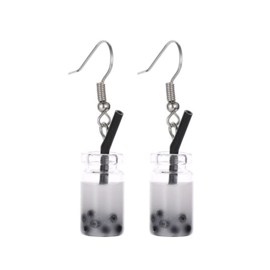 Hooks Earrings Bubble Tea Long Dangle Women Drink Drop Earrings Jewelry for Party