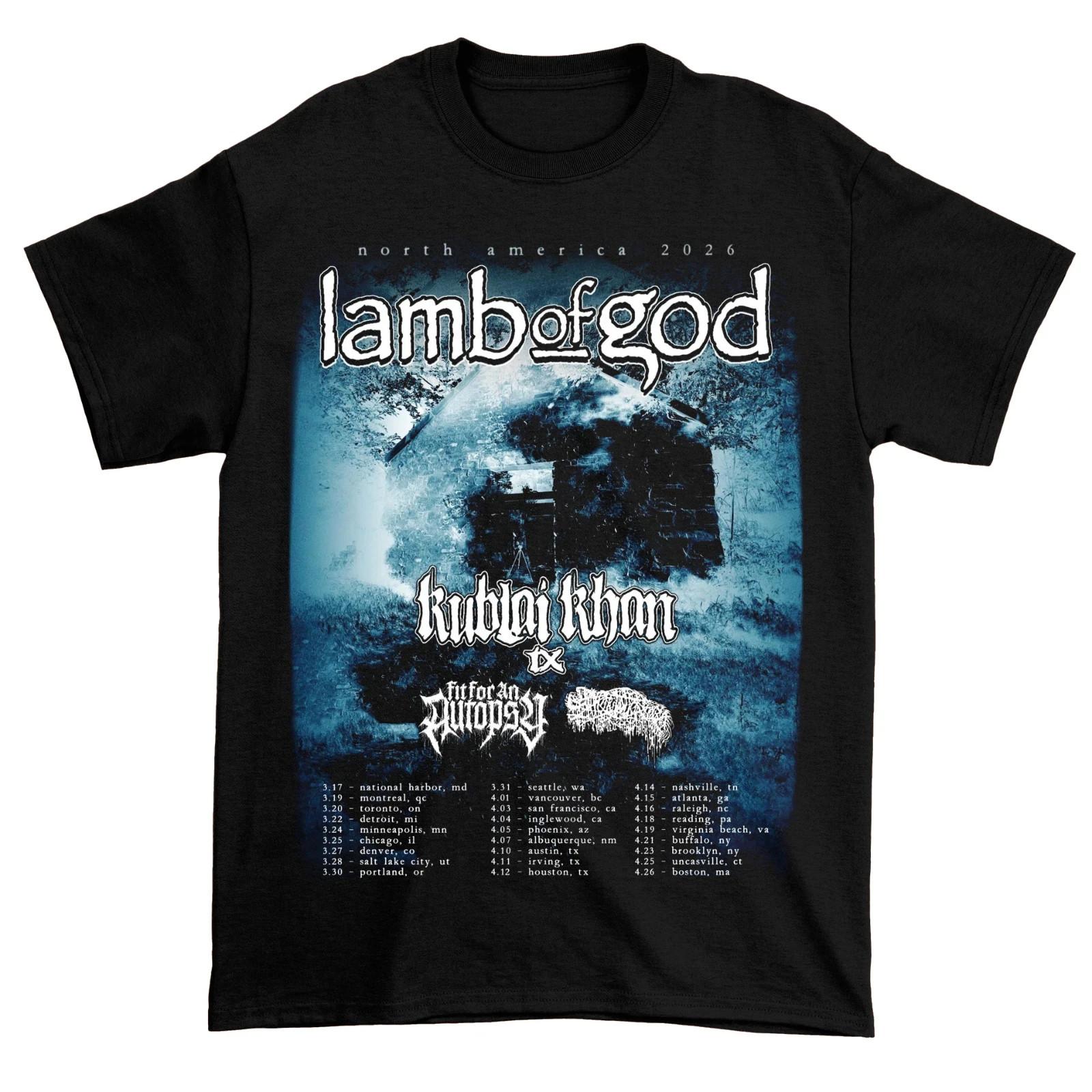 Lamb of God Men s Crow T-Shirt Black Cotton All size S-5XL TH346 S разноцветный