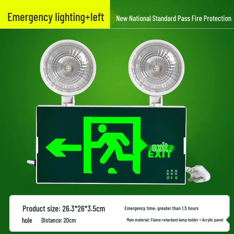LED-Notleuchte & Rettungszeichen - Superhell, Zwei-in-Eins für Stromausfälle