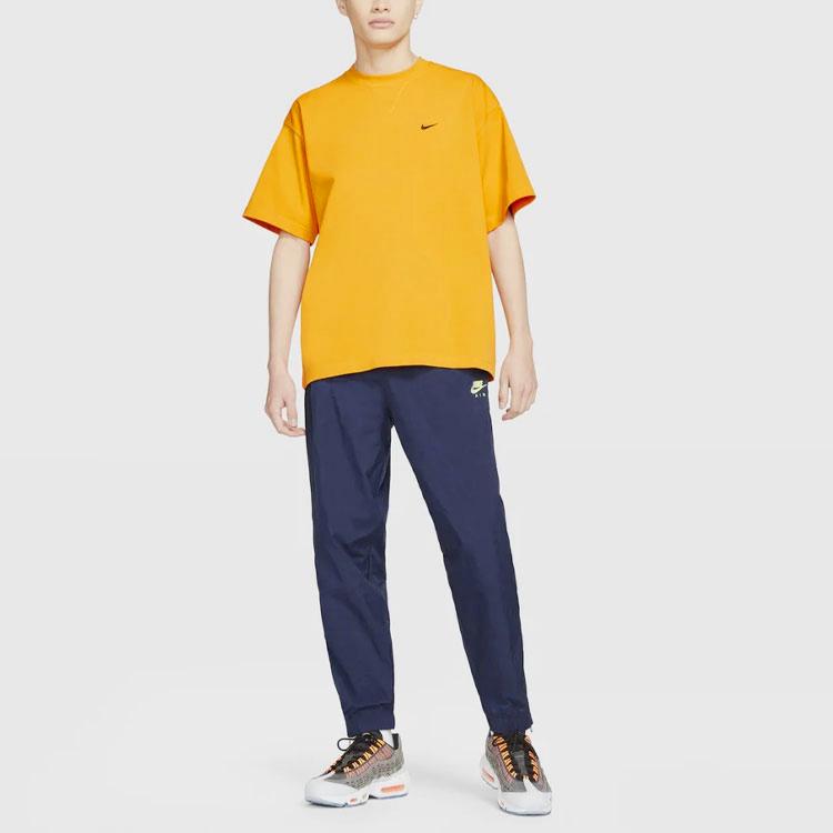 Nike X Kim Jones Air Logo Print Crew Neck Short Sleeve T-Shirt Unisex Tops Orange DC9987-804