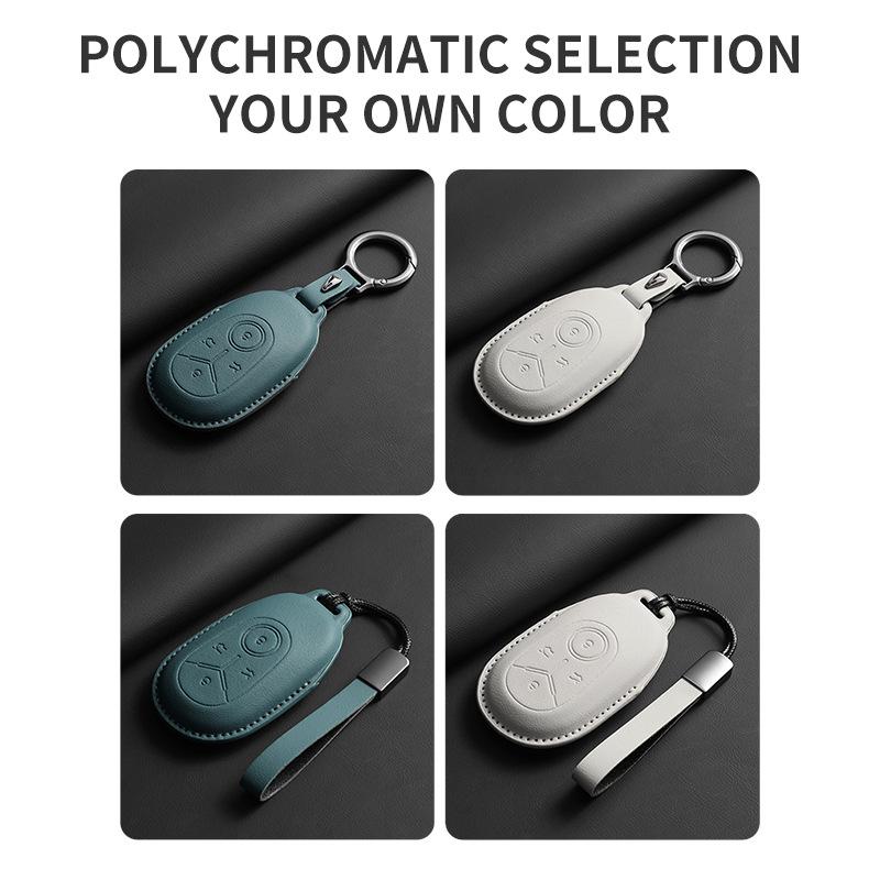 Geely Star Wish Key Cover - Original Color Remote Protective Case with Key Ring and Bag, Car Accessory