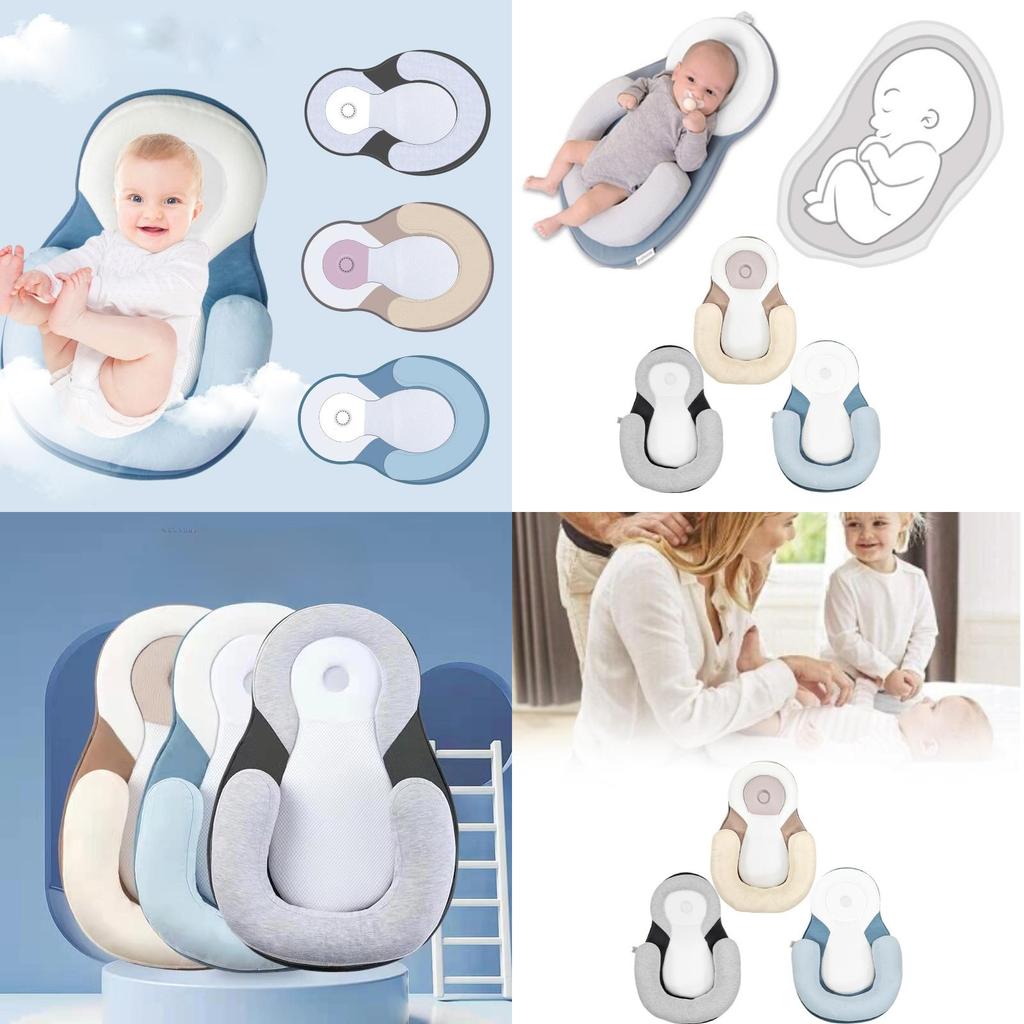 Premium Baby Head Shaping Pillow For Newborns With Comfortable Polyester Fiber Filling