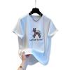 Women's Red Cartoon Print Short Sleeve Round Neck T-shirt - Summer 2026 Korean Style Trendy Casual Loose Top