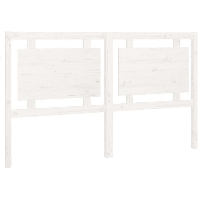 VidaXL Headboard White 165.5x4x100 Cm Solid Pine Wood 817951