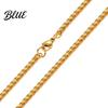 Exquisite Necklace Wheat Chain for Men Gold Black Tone