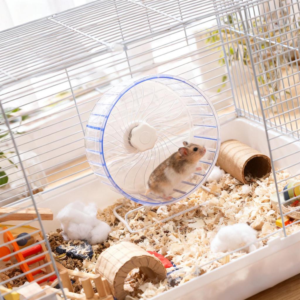 Quiet Spinner Gerbil Wheel With Double Bearing Gerbil Small Pets Running Wheel Can Installed In Pet Cages For Mice Dwarf Animals