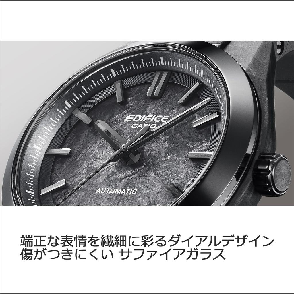 [Casio] Edifice Men's Mechanical Automatic Watch Anti-Magnetic with Sapphire Crystal EFK-100XPB-1AJF, Black, Japan Model