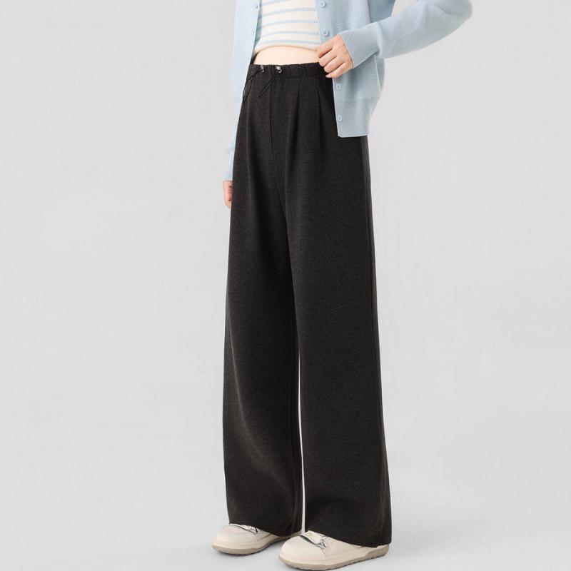 

Maternity Wide-Leg Velvet Pants - Cozy Autumn/Winter 2025 Style with Belly Comfort 3X Large