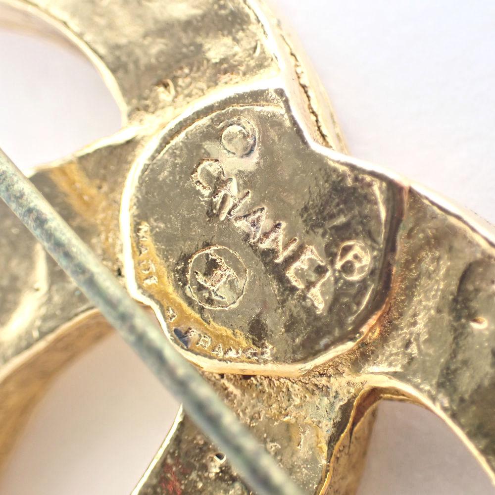 [Pre-owned] CHANEL Icon Series Coco Mark Rhinestone Brooch/j2-1