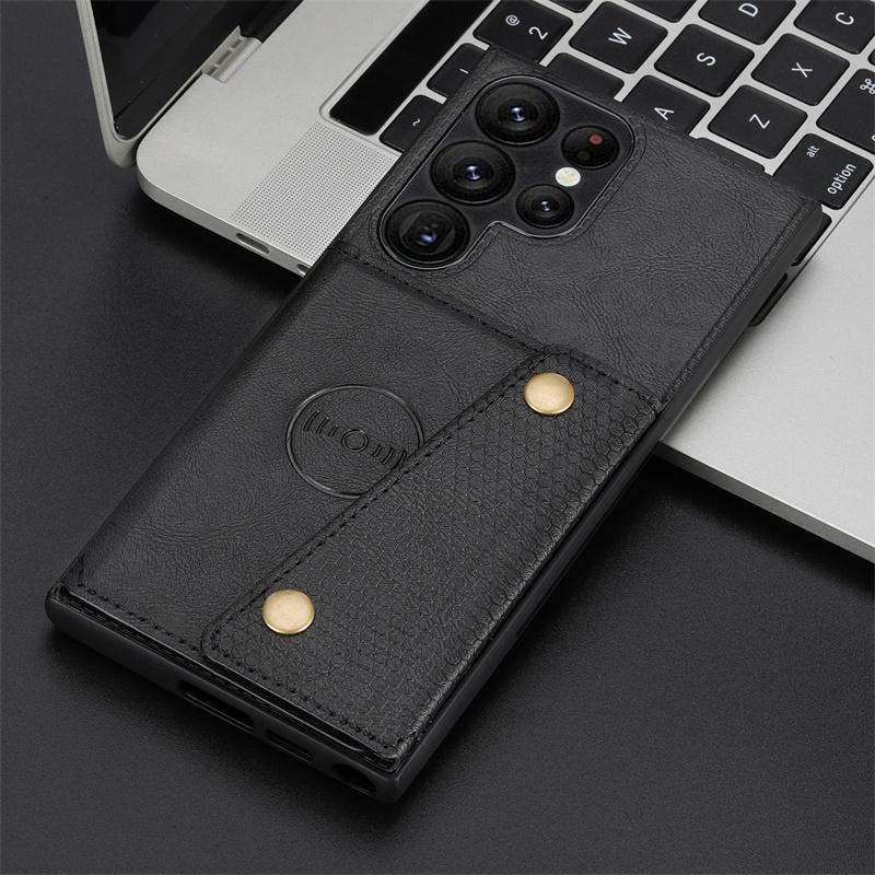 Leather Wallet Phone Case For Samsung Galaxy S24 S23 S22 S21 S20 Ultra FE S10 Note 9 10 Plus Card Slot Stand Holder Back Cover
