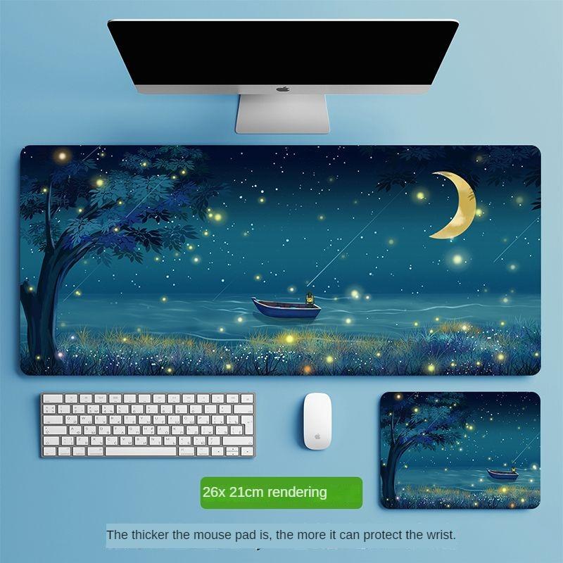 Mauspad, übergroß, Büro-Tastenkombination, integriertes Schloss, verdickt, individuell, gut aussehend, für Studenten, Computer, E-Sport, Tischmatte