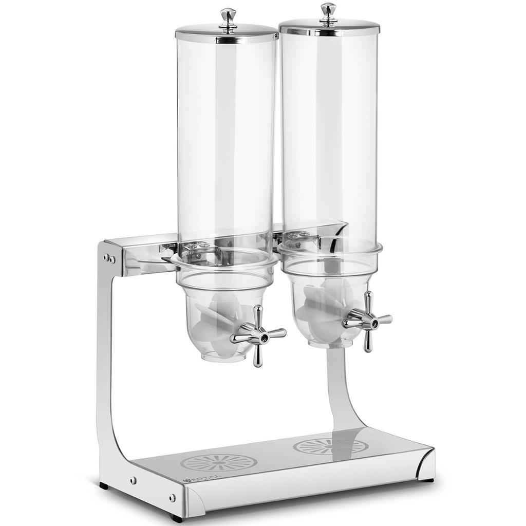 Dispenser For Rice Flakes And Candies, Transparent, Double, 7 L