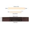 4-Piece Classical Guitar Bridge Replacement Set (Rosewood Bridge + Upper and Lower Nut + Strings + String Winder)