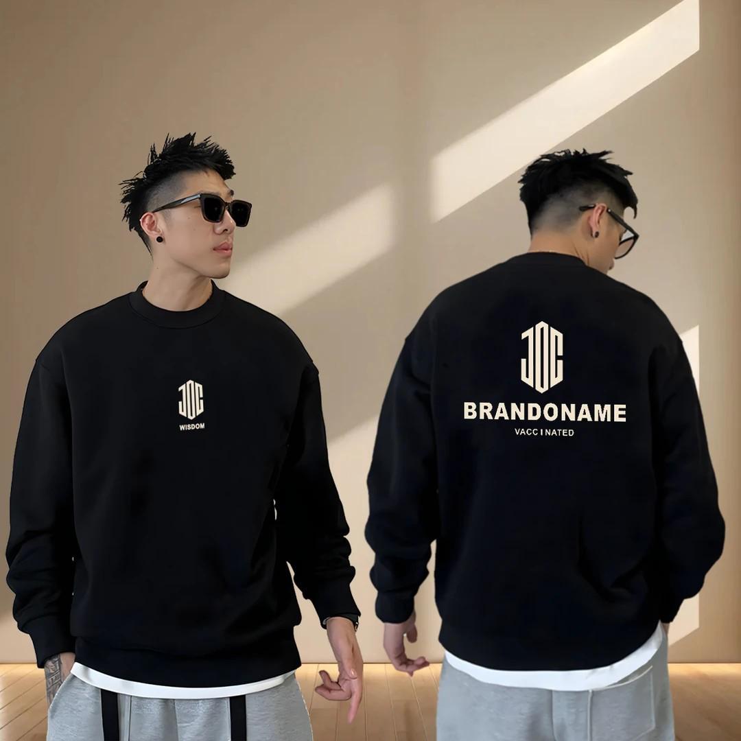 2025 Men s Trendy Long-Sleeve Hoodie - Autumn/Winter Casual Base Layer 2XL