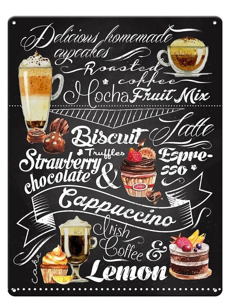 Beer and Snacks Tin Sign 20x30cm, Vintage Pub Wall Art Decor