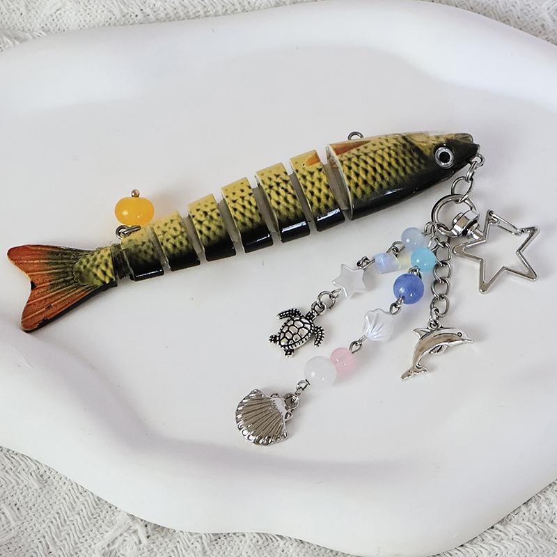 Handmade Fish Keychains, Lovely Jewelry,Souvenir Key Chain For Fishing Enthusiasts