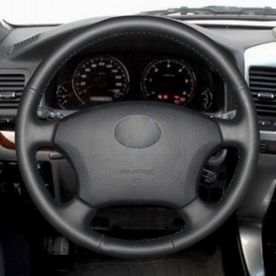 Black Steering Wheel Leather Cover For