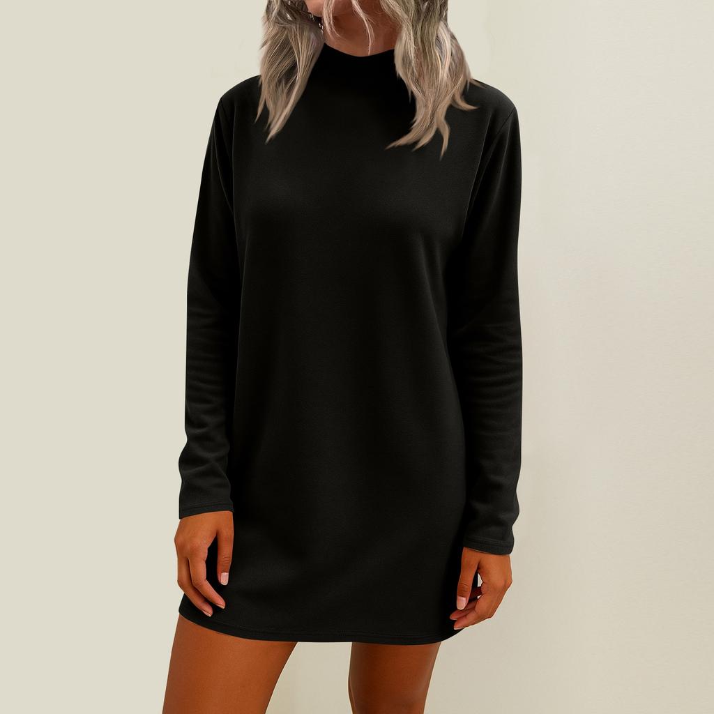 Women's Loose Mid Length Long Sleeved Home Skirt