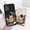 Carcasă de telefon din silicon, cu scară pătrată, astronaut creativ pentru iPhone, Samsung Galaxy, Xiaomi, Redmi, POCO, HUAWEI Honor, husă din cauciuc de protecție antișoc