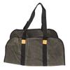 Log Carrier Waxed Canvas Dark Green Waterproof Large Capacity Reinforced Handles Foldable Anti Slip Firewood Bag for Camping Wood Fire Stove Fireplace