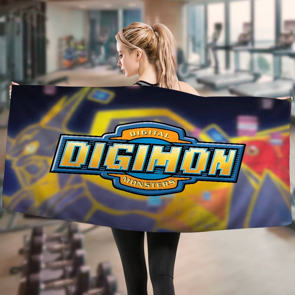 Digimon Adventure Monster Game Beach Towel Colorful Bath Towels For Girl Microfiber Quick Dry Sand Free Beach Yoga Spa