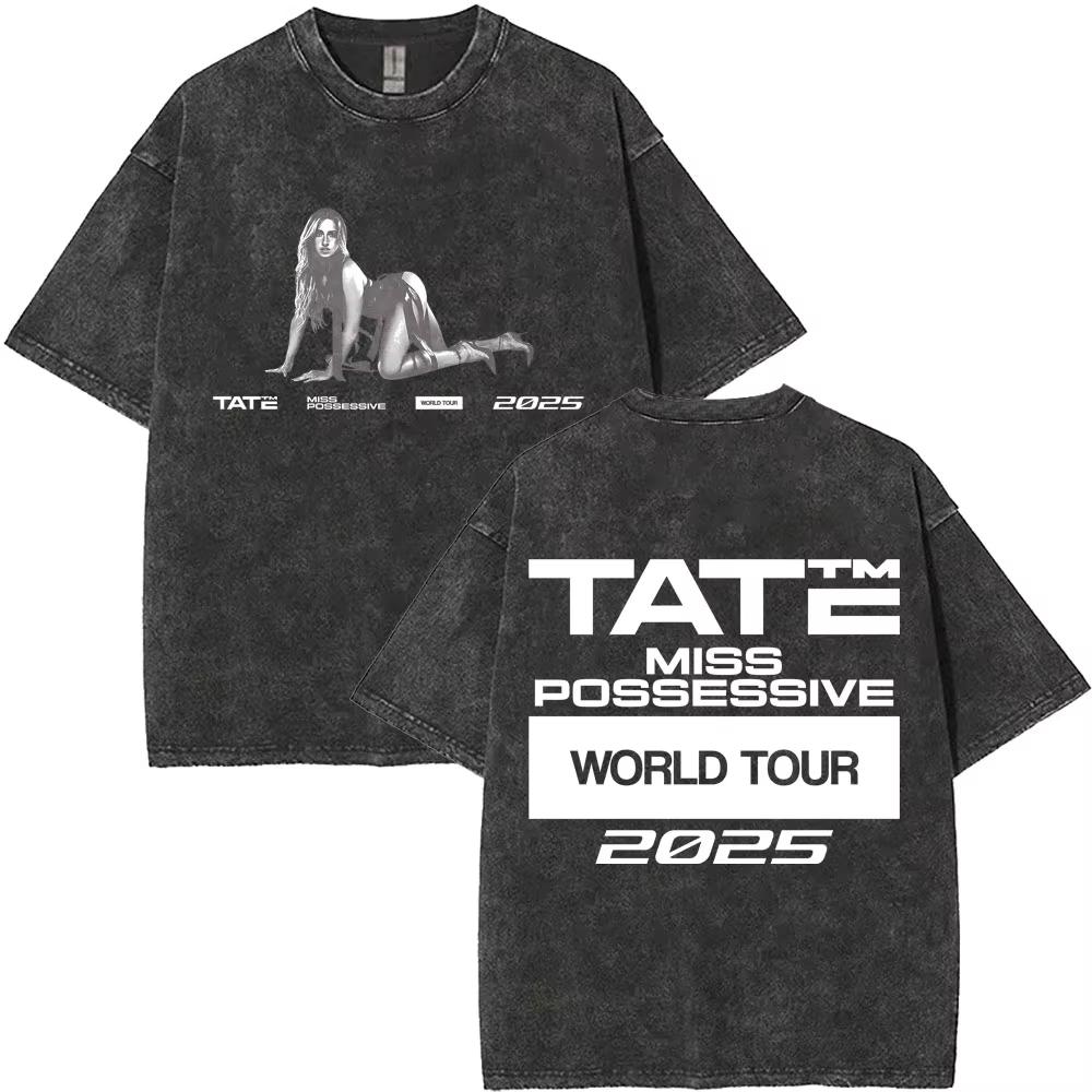 Tate McRae So Close To What I Think You Know What This Is Vintage Washed T Shirt Mens Women Miss Possessive Tour Tshirts