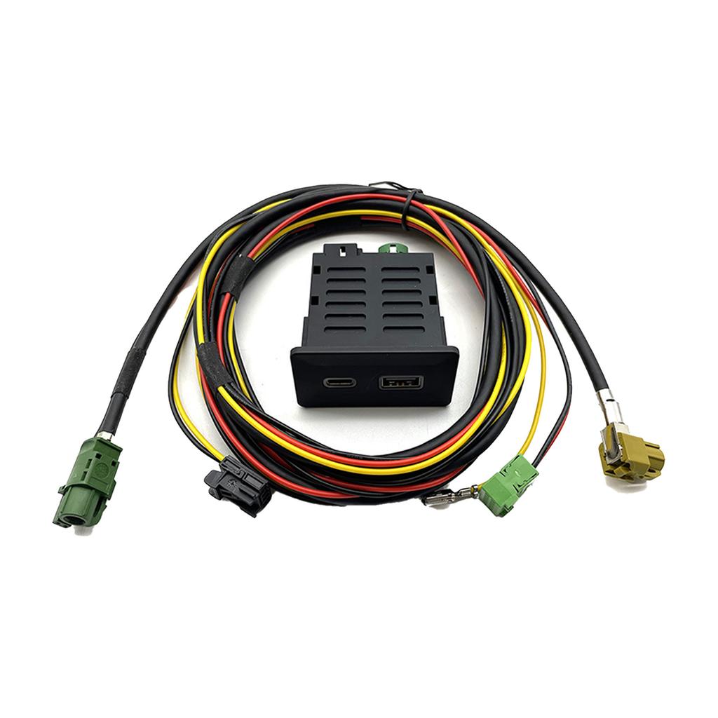 Switches Enabled Plug Socket For Golf 7 MK7 MIB2 Built In Switches USB 3.0 Rapid Connection Waterproof Automotive Accessory