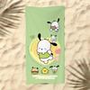 Cute Cartoon Kitten Printed Microfiber Beach Towel Quick Dry Soft Bath Towel For Kids Seaside Swimming