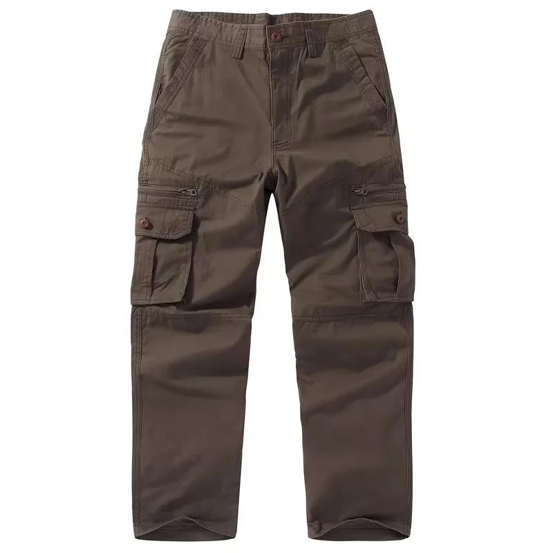 Herren gewaschene Cargohosen mit mehreren Taschen, lässige gerade Hosen, Vintage locker, Streetwear Mode, tägliche Outdoor-Arbeitshosen