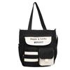 Color Satchel Letter Study Bag Student Tutoring Bag Shoulder Bag Style Harajuku