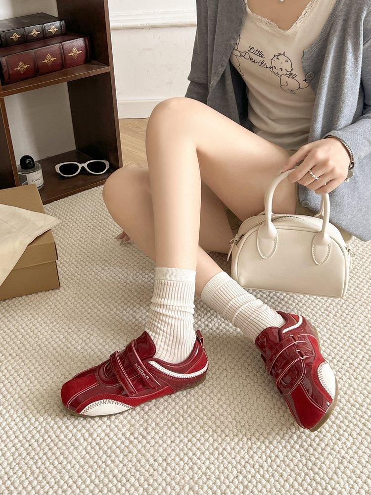 2025 autumn new flat-bottomed Dexun shoes Velcro light, fashionable and comfortable soft-soled versatile sports and leisure shoes
