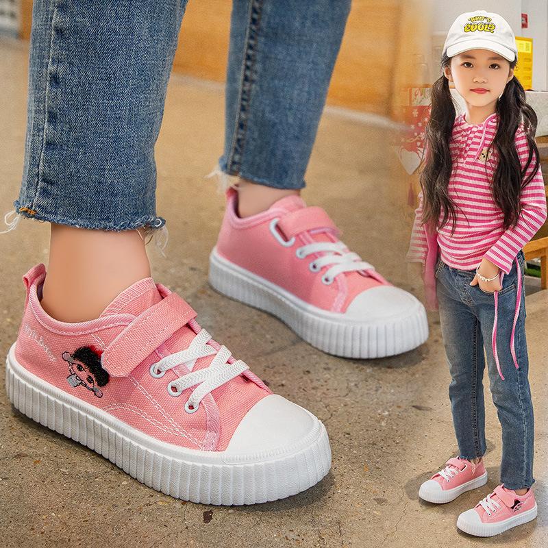 Children's canvas shoes boys breathable 2025 autumn new fashion children's board shoes casual non-slip soft sole girls classmates